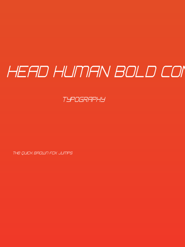 Head Human Bold Condensed Ital Poster