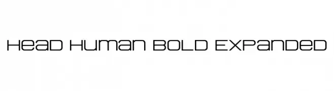 Head Human Bold Expanded  Frei Schriftart Herunterladen