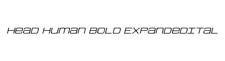 Head Human Bold ExpandedItal  नि: शुल्क फ़ॉन्ट्स डाउनलोड