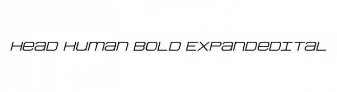 Head Human Bold ExpandedItal  Frei Schriftart Herunterladen