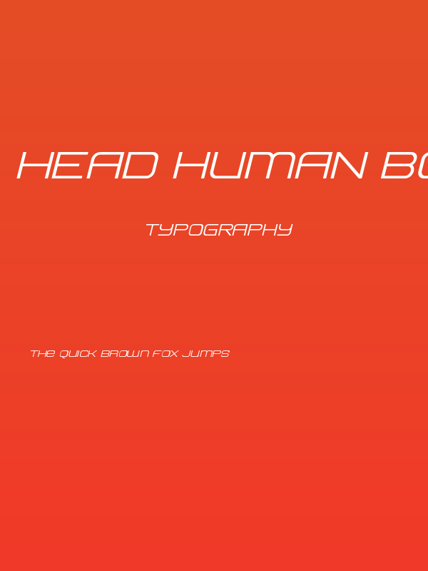 Head Human Bold ExpandedItal Poster