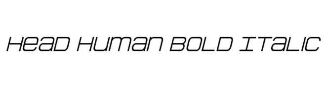 Head Human Bold Italic  Frei Schriftart Herunterladen