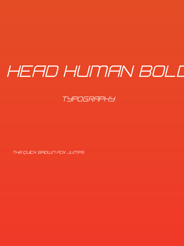 Head Human Bold Italic Poster