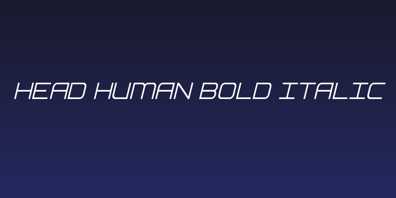 Head Human Bold Italic Social Header