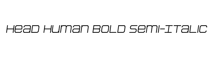 Head Human Bold Semi-Italic  Frei Schriftart Herunterladen