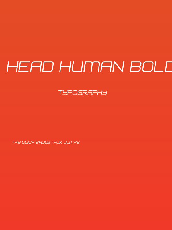 Head Human Bold Semi-Italic Poster