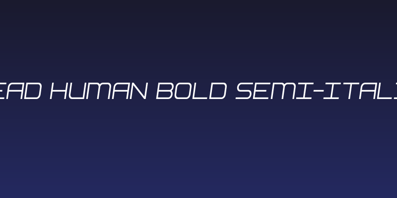Head Human Bold Semi-Italic Social Header