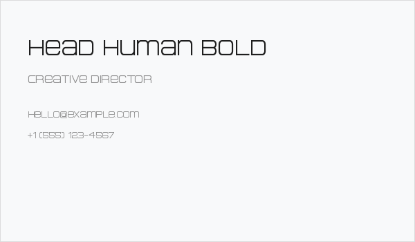 Head Human Bold Business Card