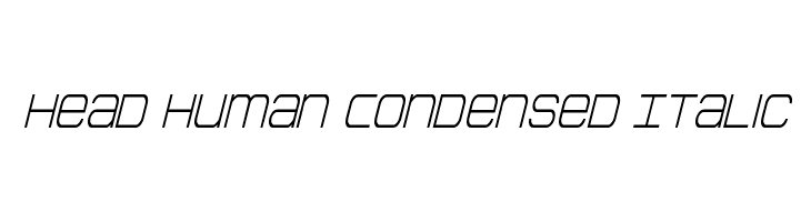 Head Human Condensed Italic  नि: शुल्क फ़ॉन्ट्स डाउनलोड