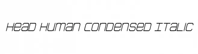 Head Human Condensed Italic  Скачать бесплатные шрифты