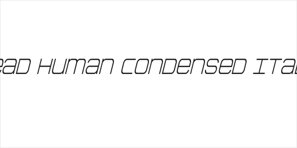Head Human Condensed Italic Logo