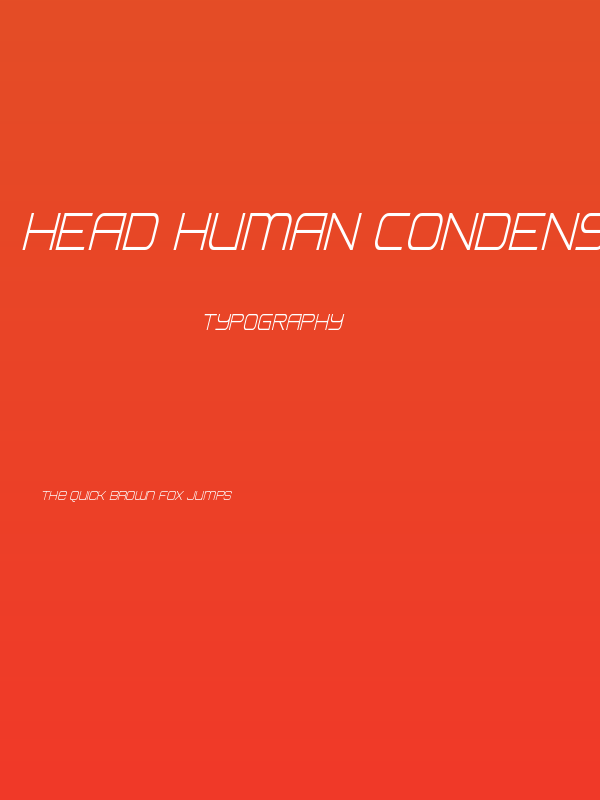 Head Human Condensed Italic Poster