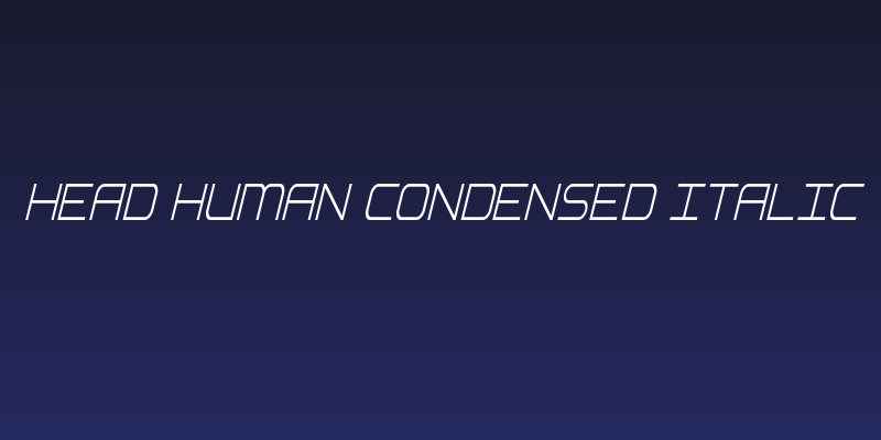 Head Human Condensed Italic Social Header