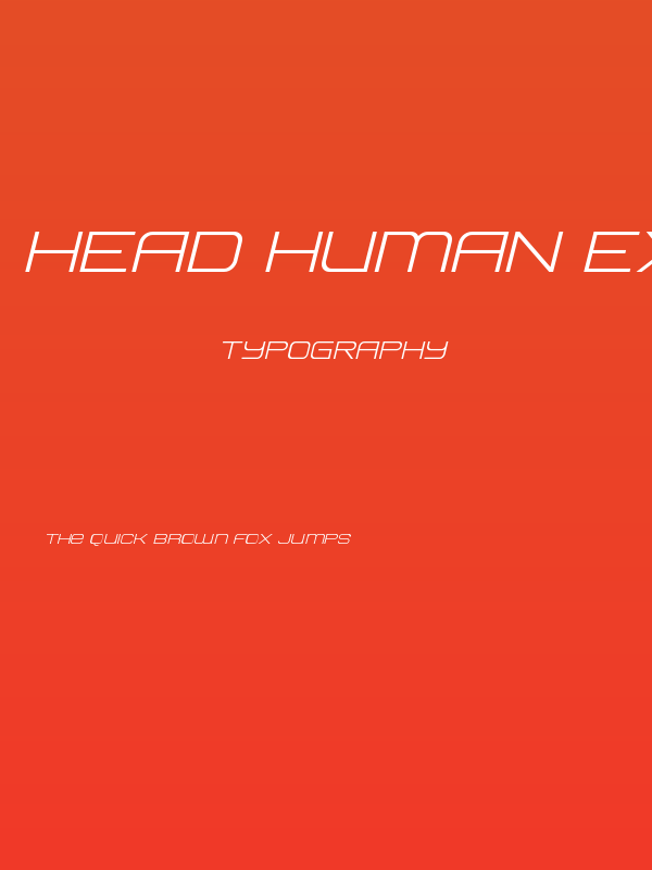 Head Human Expanded Italic Poster