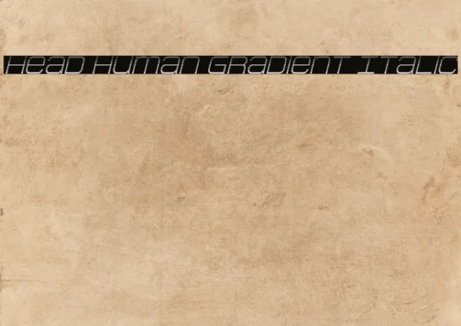 Head Human Gradient Italic Example 1