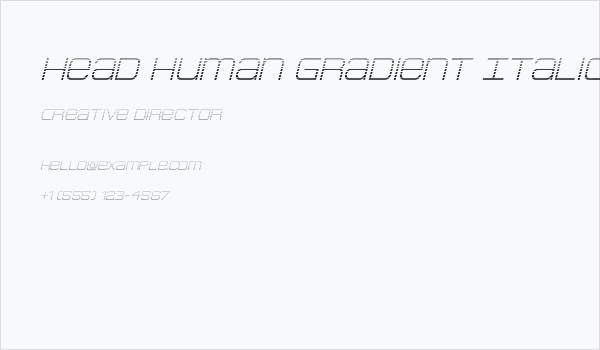Head Human Gradient Italic Business Card