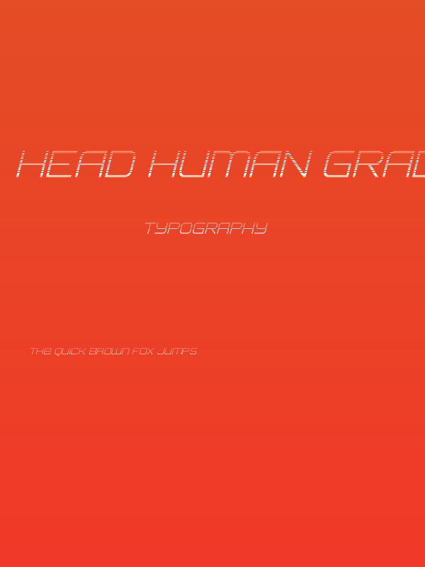 Head Human Gradient Italic Poster