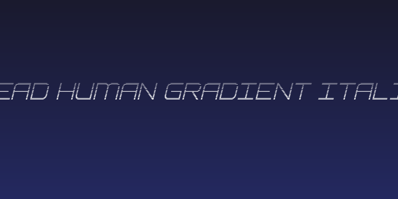 Head Human Gradient Italic Social Header