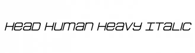 Head Human Heavy Italic  Скачать бесплатные шрифты