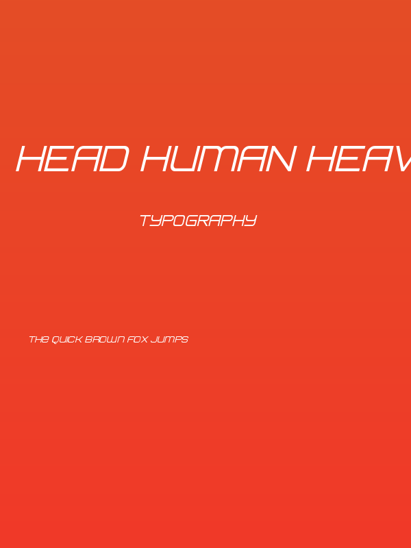 Head Human Heavy Italic Poster
