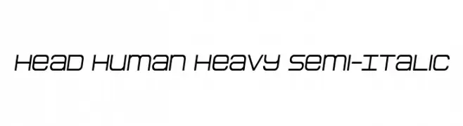 Head Human Heavy Semi-Italic  Скачать бесплатные шрифты