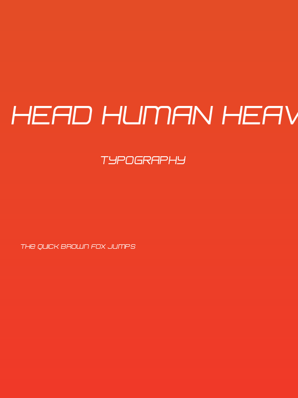 Head Human Heavy Semi-Italic Poster