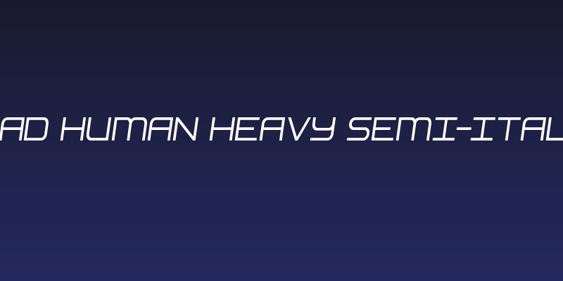 Head Human Heavy Semi-Italic Social Header