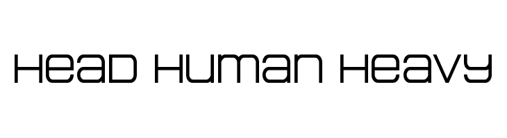 Head Human Heavy  Скачать бесплатные шрифты