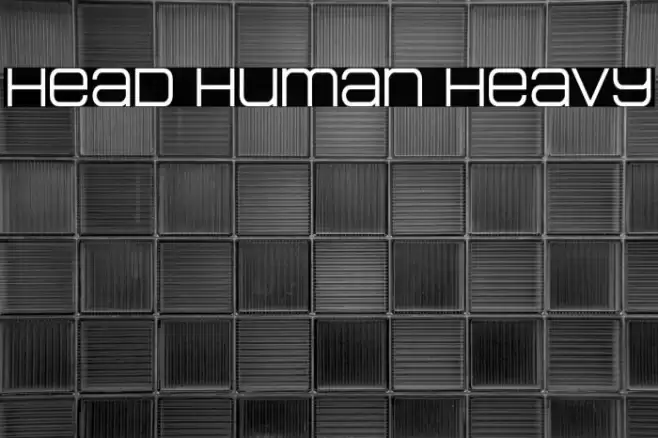 Head Human Heavy Font examples