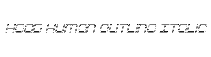 Head Human Outline Italic  لخطوط تنزيل