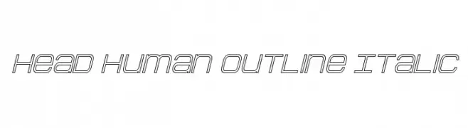 Head Human Outline Italic  Descarca Fonturi Gratis