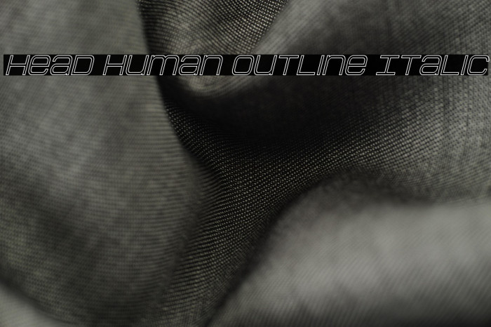Head Human Outline Italic Example 1