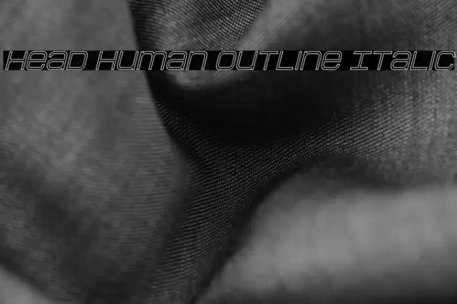 Head Human Outline Italic Font examples