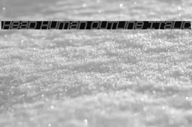 Head Human Outline Italic Font examples