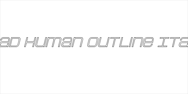 Head Human Outline Italic Logo