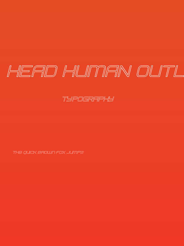 Head Human Outline Italic Poster