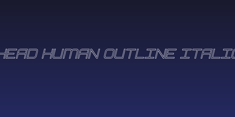 Head Human Outline Italic Social Header