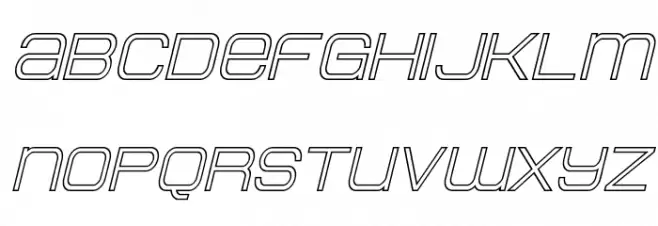 Head Human Outline Italic Fuentes MINÚSCULAS