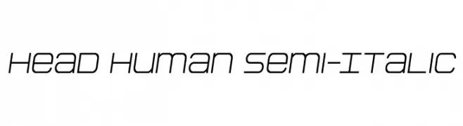 Head Human Semi-Italic  Скачать бесплатные шрифты