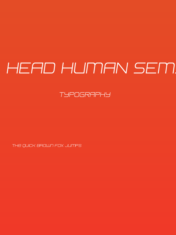 Head Human Semi-Italic Poster
