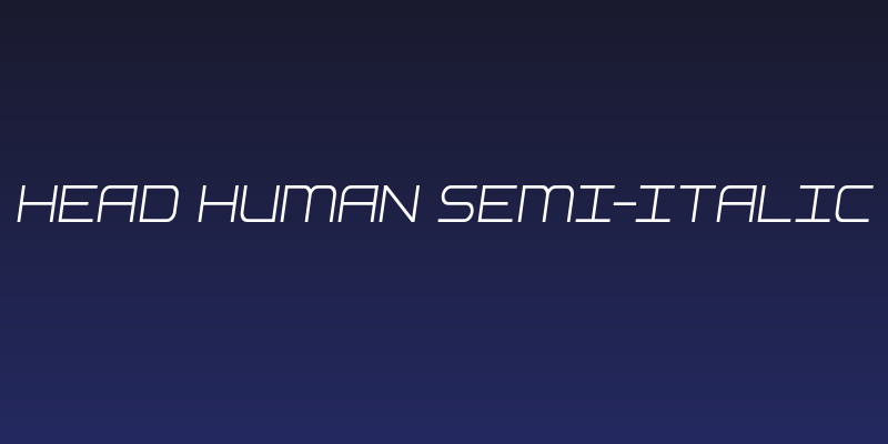 Head Human Semi-Italic Social Header