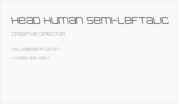Head Human Semi-Leftalic Business Card
