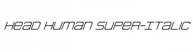 Head Human Super-Italic  Frei Schriftart Herunterladen