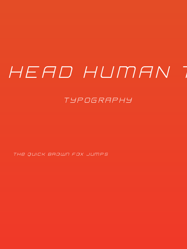 Head Human Title Italic Poster