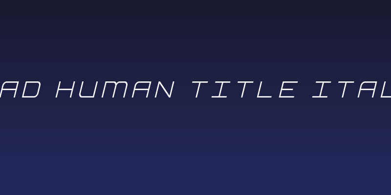 Head Human Title Italic Social Header