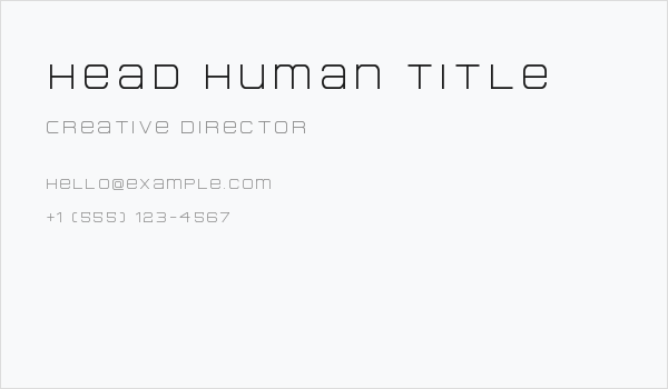 Head Human Title Business Card