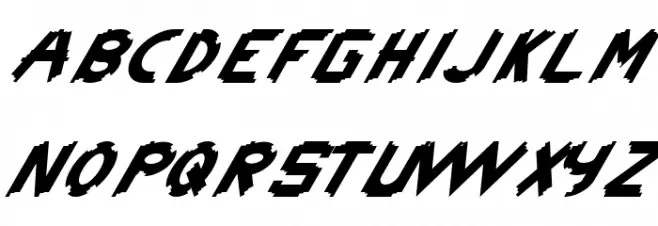 Head Kick Demo Italic Fonte MAIÚSCULAS