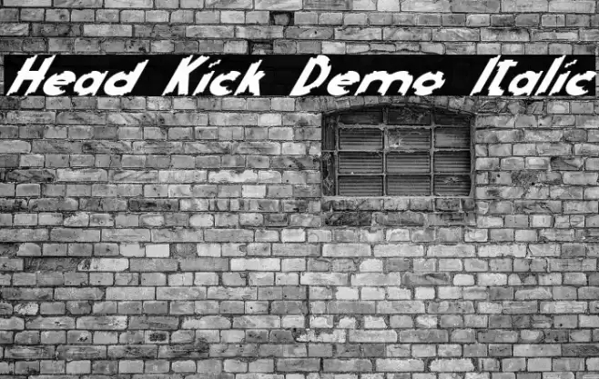 Head Kick Demo Italic Caratteri examples