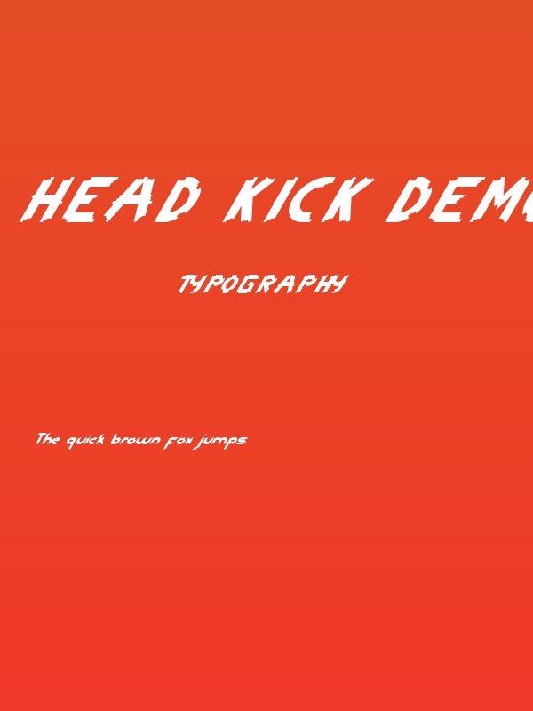 Head Kick Demo Italic Poster