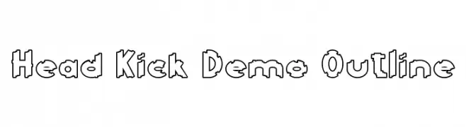 Head Kick Demo Outline  Fuentes Gratis Descargar